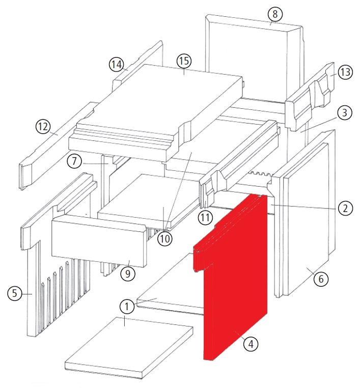 Leda Diamant H11 cegła boczna z prawej strony z przodu