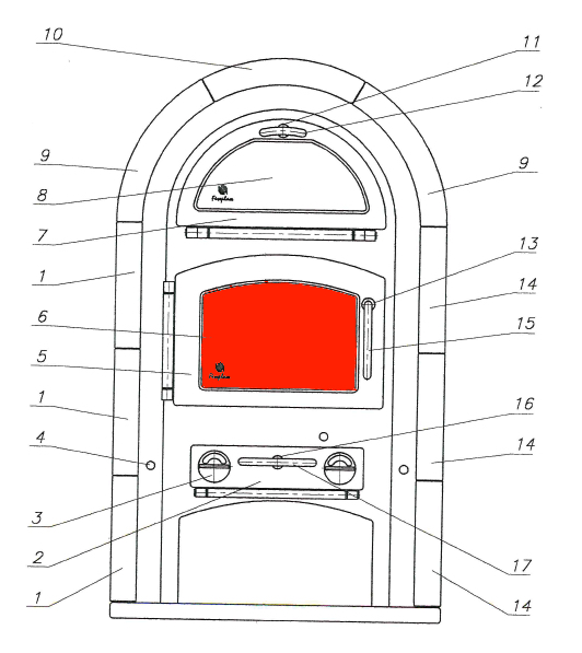 Fireplace Neapel glas A