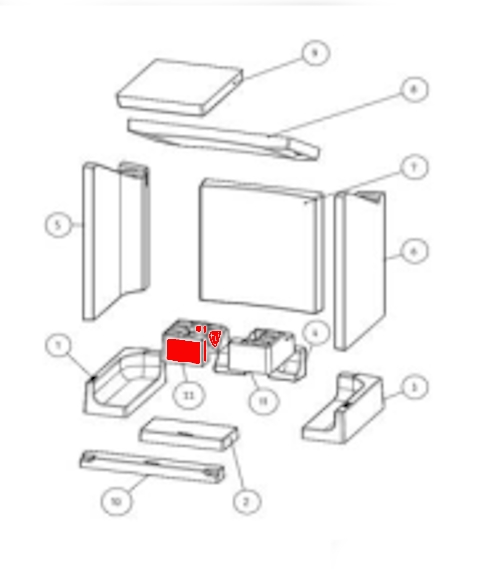 Austroflamm Mo Duo Bodemsteen links midden Austroflamm Mo Duo Bodemsteen links midden