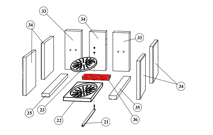 Fireplace Capri Bodenstein hinten Vermiculitestein Fireplace Capri Bodenstein hinten Vermiculitestein
