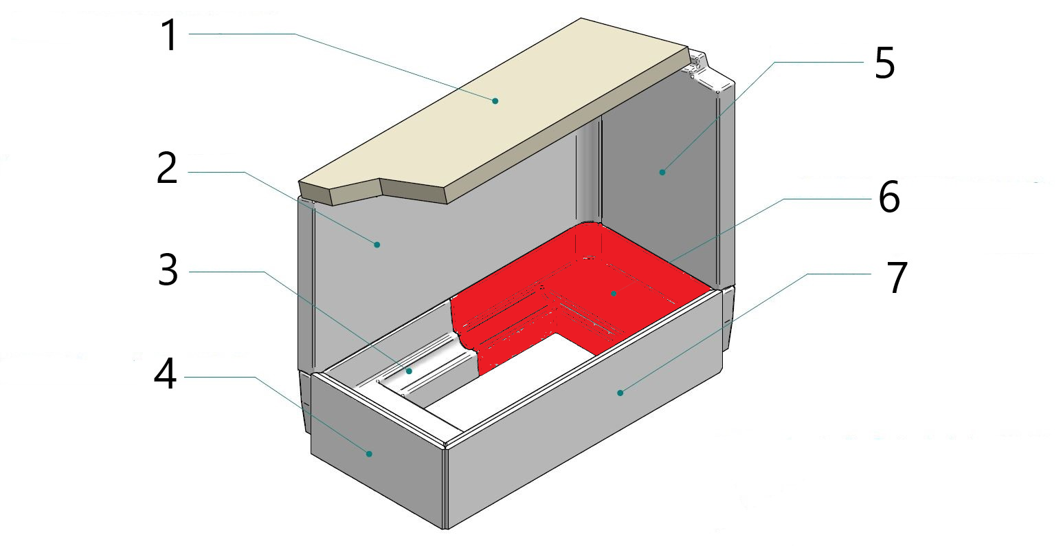 Contura i40 bundsten højre A Contura i40 bundsten højre A