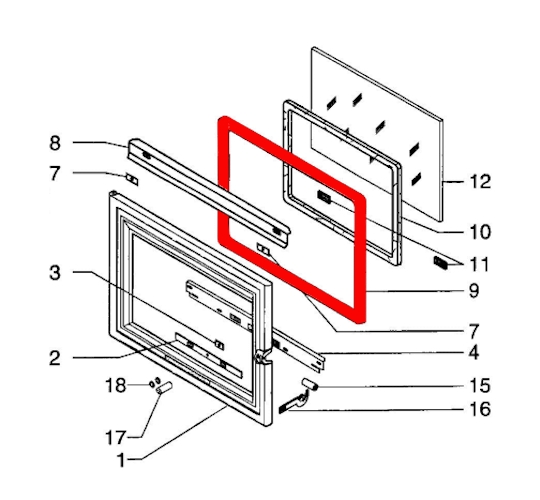 Supra Tertio 790 V Türdichtung Kordeldichtung Supra Tertio 790 V Türdichtung Kordeldichtung