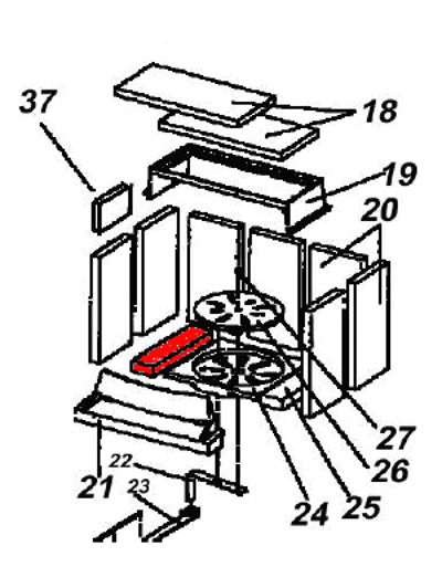 Austroflamm Terra pietra per fondo a sinistra