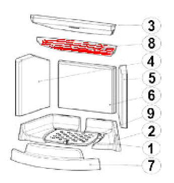 Austroflamm Fynn Xtra røgvenderplade oven