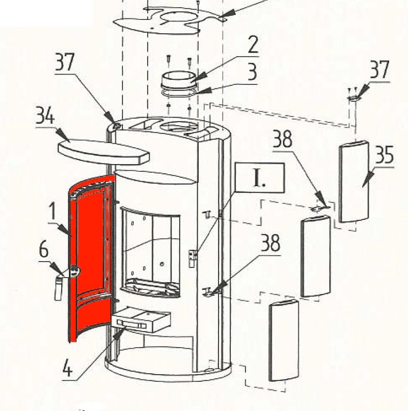 Fireplace Alicante porte de chambre de combustion A