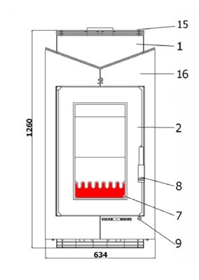 Haas-Sohn Alta 218.17 ruszt stojący