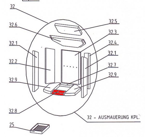 Justus Kaskade 8 Bodenstein vorne C Explosionszeichnung Justus Kaskade 8 Bodenstein vorne C Explosionszeichnung