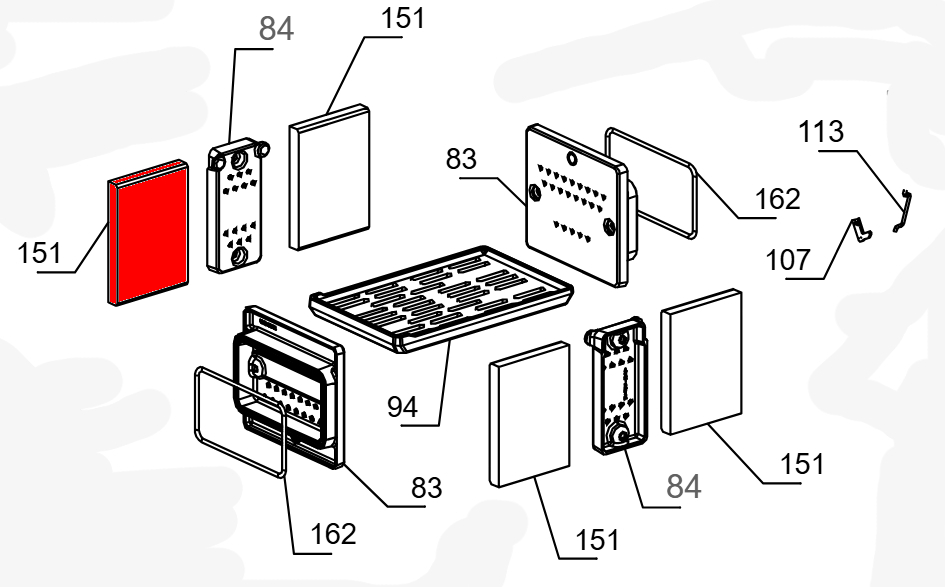 La Nordica Tea pierre de plaque arrière milieu