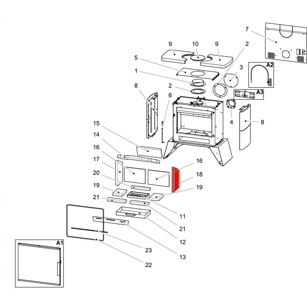 Haas-Sohn London II easy 347.15 Zijsteen rechts Haas-Sohn London II easy 347.15 Zijsteen rechts