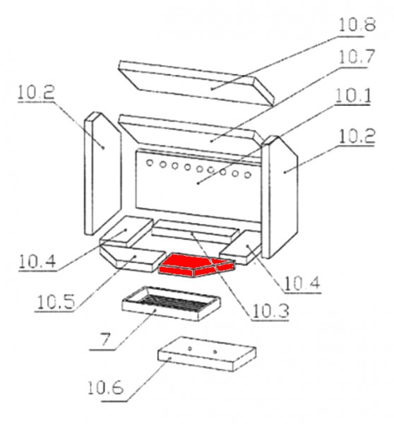 Oranier Fjord 8 Bodemsteen voorkant rechts E Oranier Fjord 8 Bodemsteen voorkant rechts E