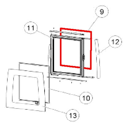 Austroflamm Moby glasruit afdichting Austroflamm Moby glasruit afdichting
