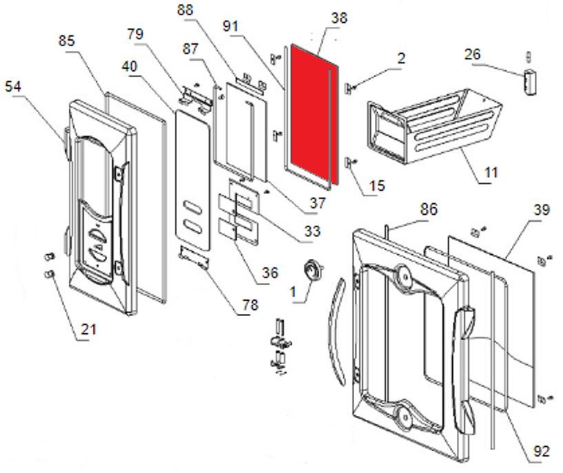 La Nordica Suprema glas indenfor brændkammer