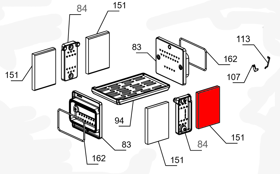 La Nordica Tea pierre de plaque arrière milieu