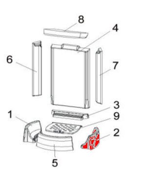 Austroflamm Pi Bodenstein rechts Brennraumstein Austroflamm Pi Bodenstein rechts Brennraumstein