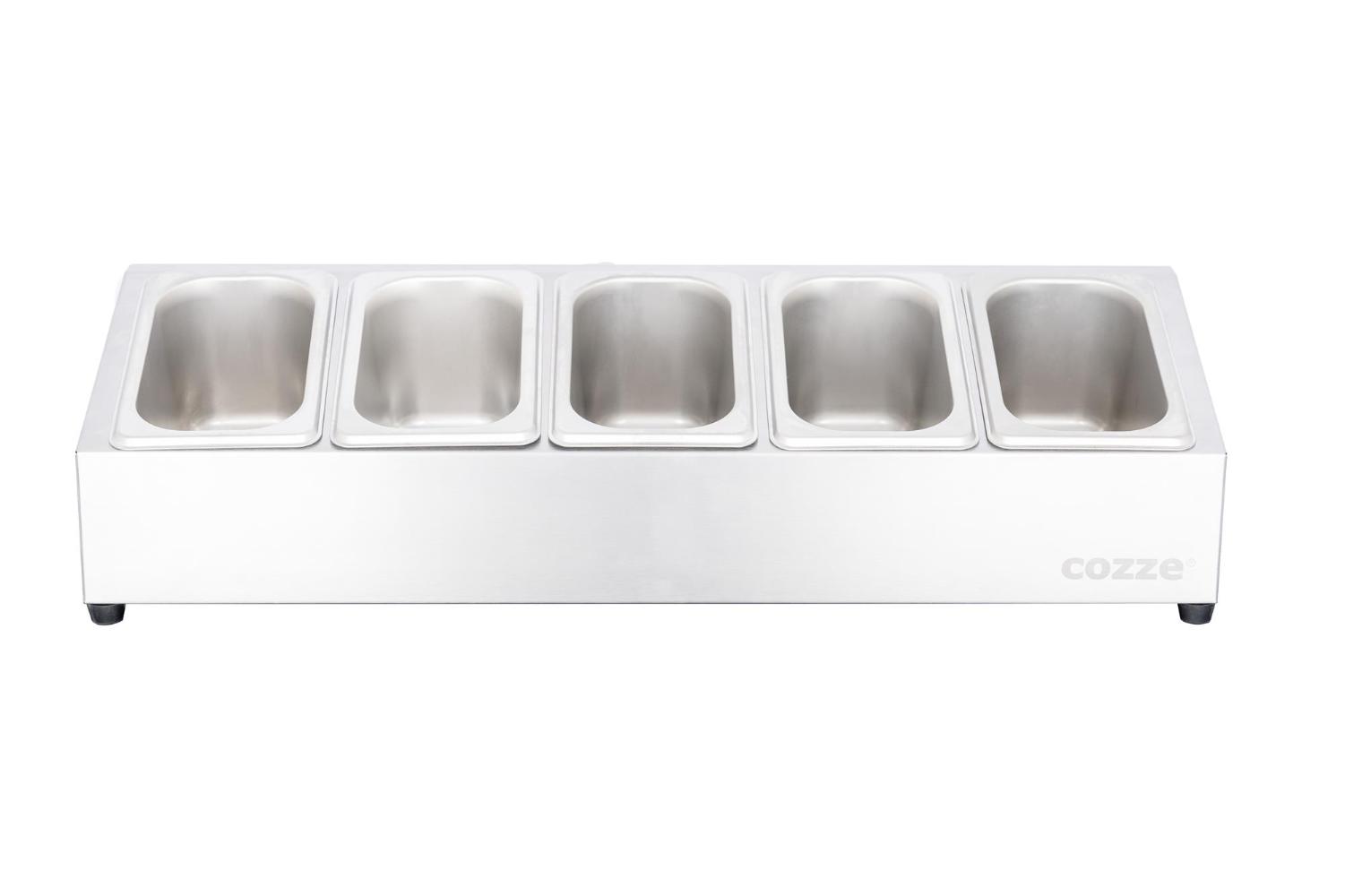 Cozze Topping Station mit 5 Behältern + Deckeln