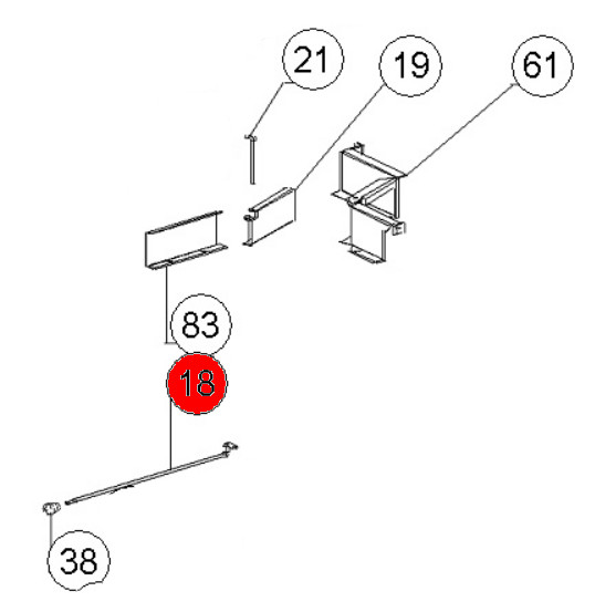 La Nordica Rosetta Rauchgasregler Stange Explosionszeichnung La Nordica Rosetta Rauchgasregler Stange Explosionszeichnung