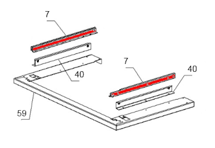 La Nordica Rosa Laufrollenschienen Set Metallschienen La Nordica Rosa Laufrollenschienen Set Metallschienen