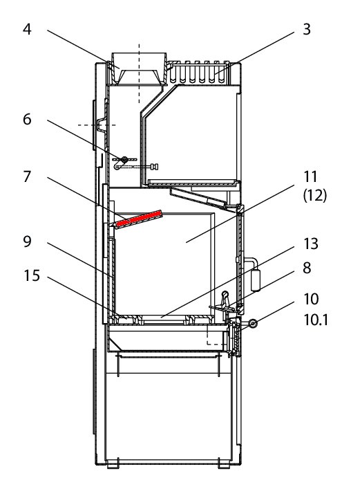 Wodtke KK 01 røgvenderplade oven Wodtke KK 01 røgvenderplade oven