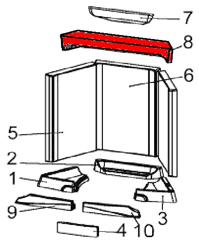 Austroflamm Lounge Xtra Zugumlenkung unten Prallplatte Austroflamm Lounge Xtra Zugumlenkung unten Prallplatte