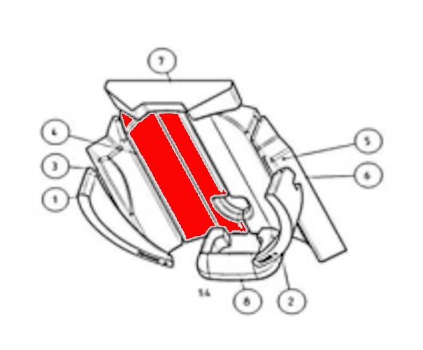 Austroflamm Clou compact Pellet Achterste muur steen links