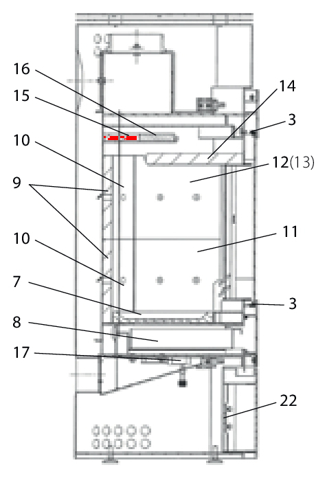 Wodtke KK 99 Zugumlenkung oben hinten Explosionszeichnung Wodtke KK 99 Zugumlenkung oben hinten Explosionszeichnung
