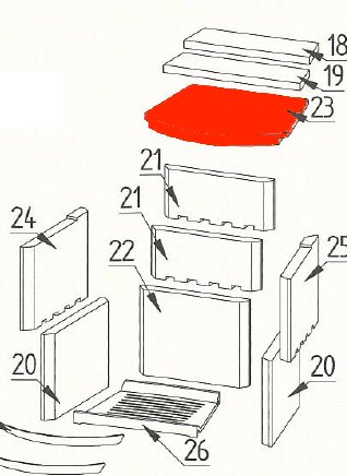Fireplace Barcelona moduł zmiany kierunku ciągu na dole