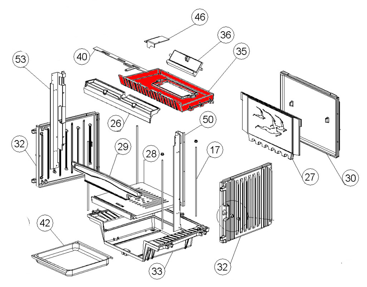 La Nordica Inserto 70 Ventilato glimmerskive La Nordica Inserto 70 Ventilato glimmerskive
