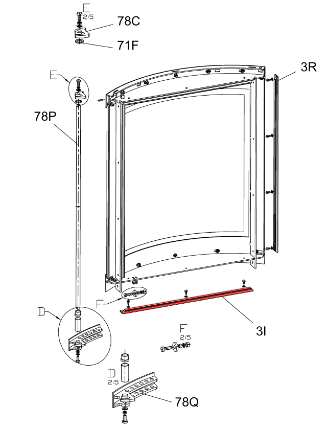 Olsberg Escala barra di tenuta in basso Olsberg Escala barra di tenuta in basso