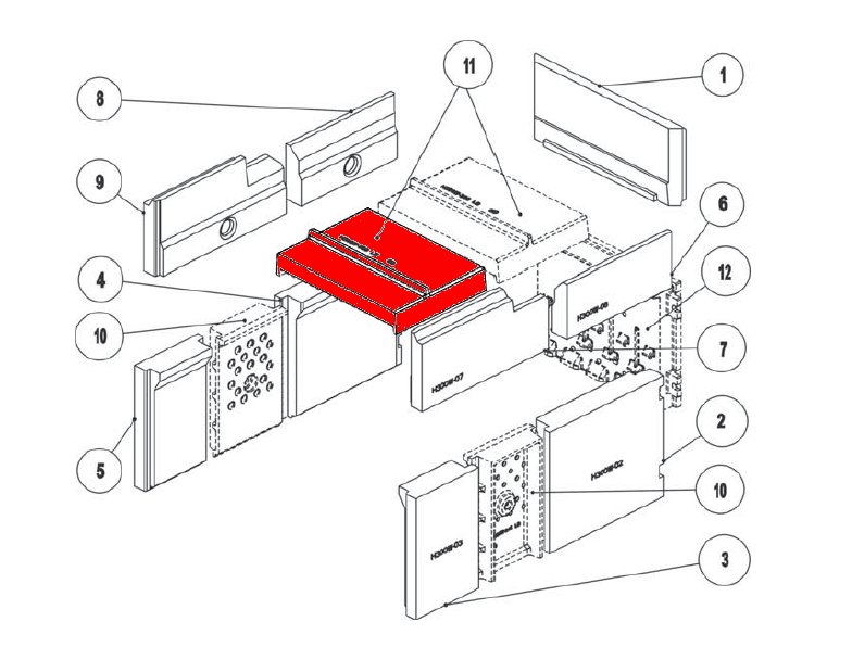 Leda Diamant H200 W deflettore di tiraggio anteriore