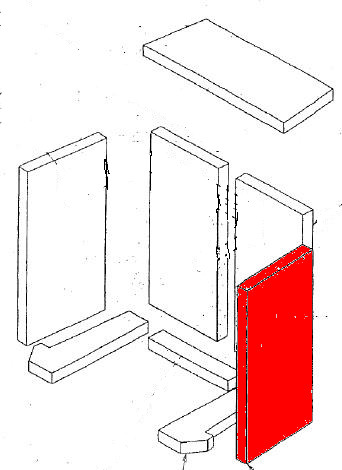 Skantherm Yato Seitenstein rechts Explosionszeichnung Skantherm Yato Seitenstein rechts Explosionszeichnung