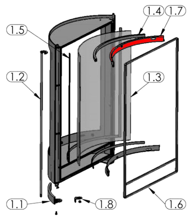 Oranier Pisa vinduesbeslag oven