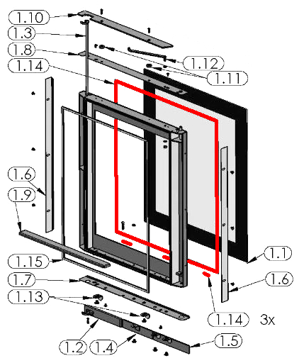 Oranier Smart X pakning glas