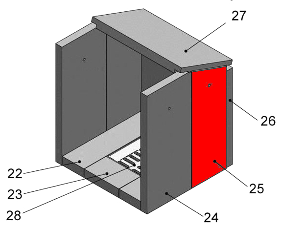 Justus Lagos Seitenstein rechts hinten Explosionszeichnung Justus Lagos Seitenstein rechts hinten Explosionszeichnung