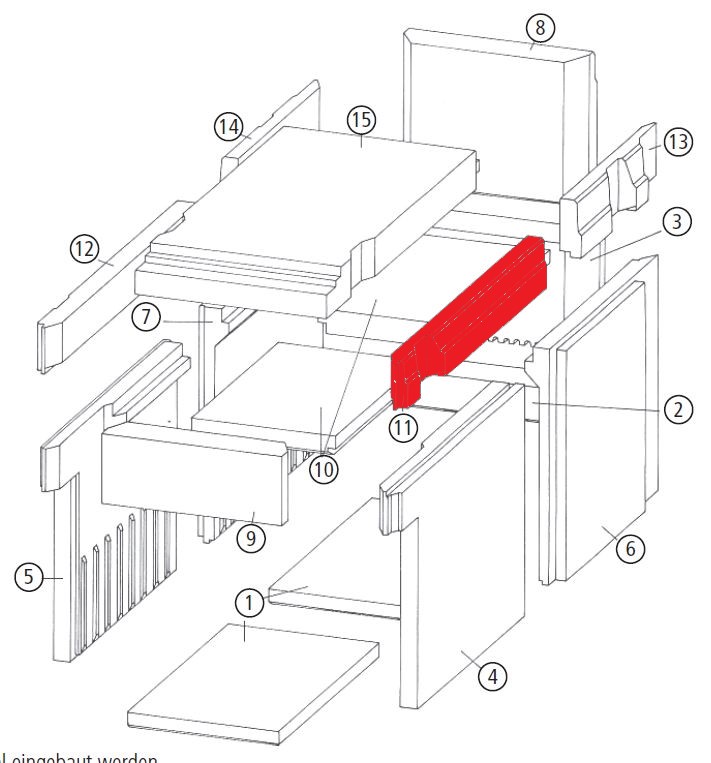 Leda Diamant H11 revêtement chambre de combustion droit avant