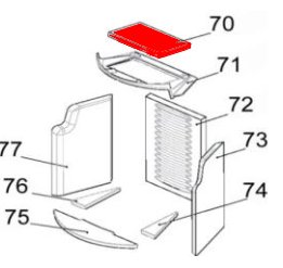 Austroflamm GE1 deflettore di tiraggio in alto