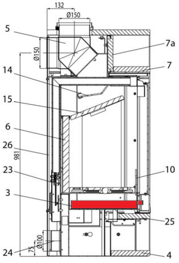 Haas-Sohn XI 325.15 skrzynka na popiół