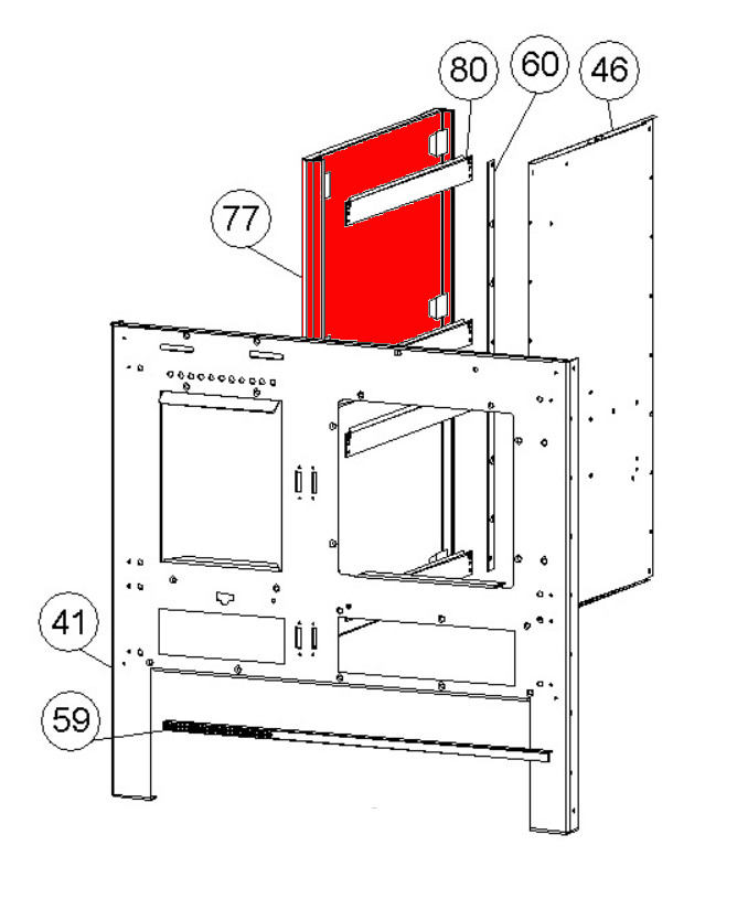 La Nordica Rosa okładzina boczna z lewej strony na górze bordowy A La Nordica Rosa okładzina boczna z lewej strony na górze bordowy A