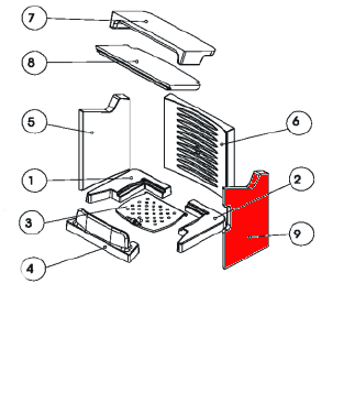 Austroflamm Solo cegła boczna z prawej strony Austroflamm Solo cegła boczna z prawej strony