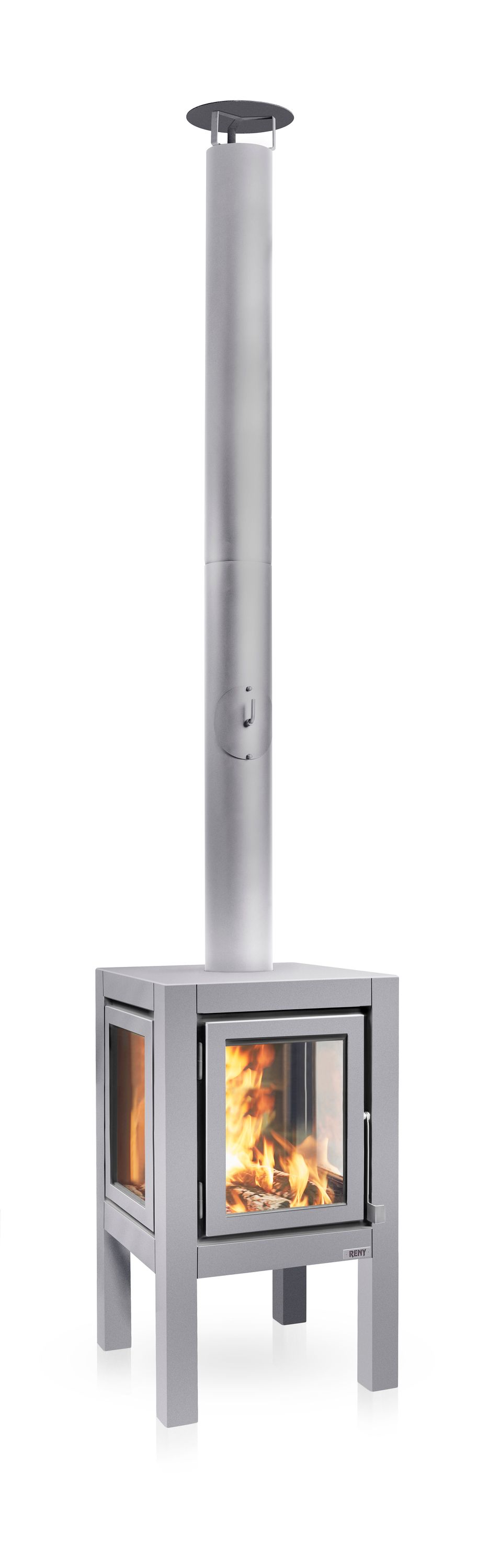 Terrassenkamin Cortenstahl RB73 QUARUBA XL – edelstahl SMQuarubaXL-E