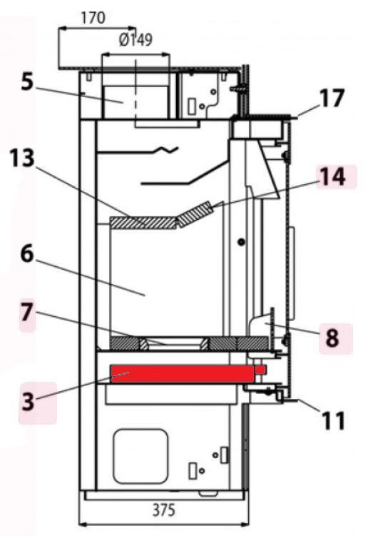 Haas-Sohn Tonstad 303.15 cassetto raccogli cenere