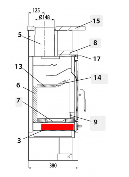 Haas+Sohn Vitorre 275.15 bac à cendres Haas+Sohn Vitorre 275.15 bac à cendres