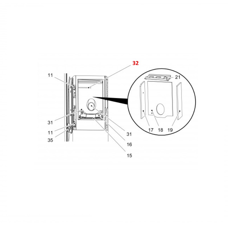 Haas-Sohn Pallazza II 534.08 temperaturmåler flamme