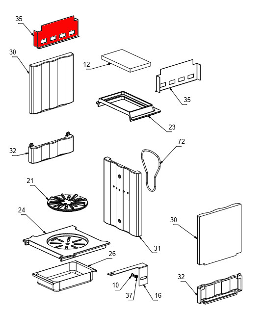 La Nordica Ester Forno déflecteur d'air gauche La Nordica Ester Forno déflecteur d'air gauche