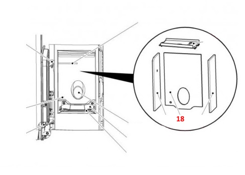 Haas-Sohn Pelletto II 419.08 cegła tylnej ściany Haas-Sohn Pelletto II 419.08 cegła tylnej ściany