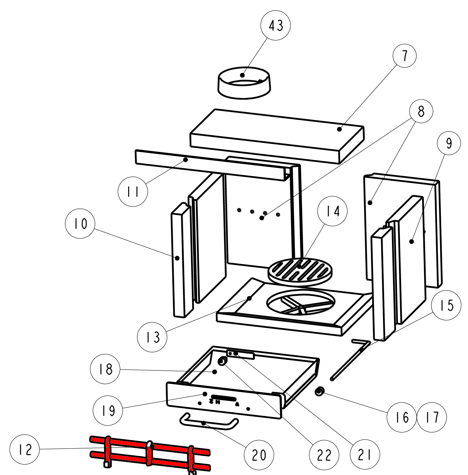 Wamsler Othello stående rist Wamsler Othello stående rist