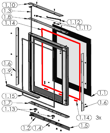 Oranier Artix pakning glas