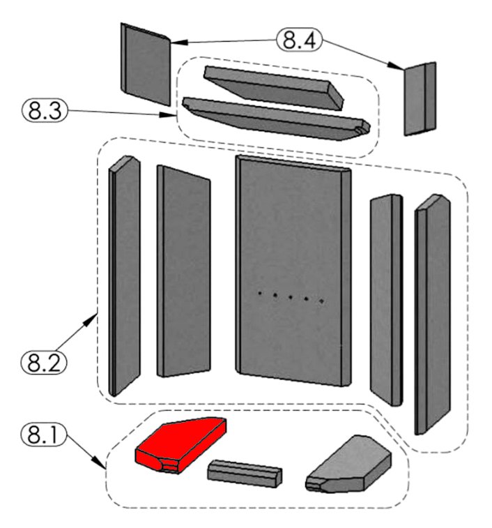Oranier Pori 7 Bodemsteen links B Oranier Pori 7 Bodemsteen links B