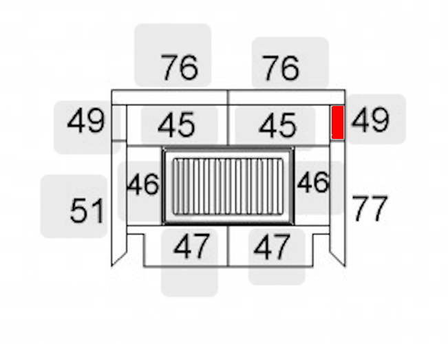 Haas-Sohn Stockholm 152.17 Zijsteen rechts achteraan