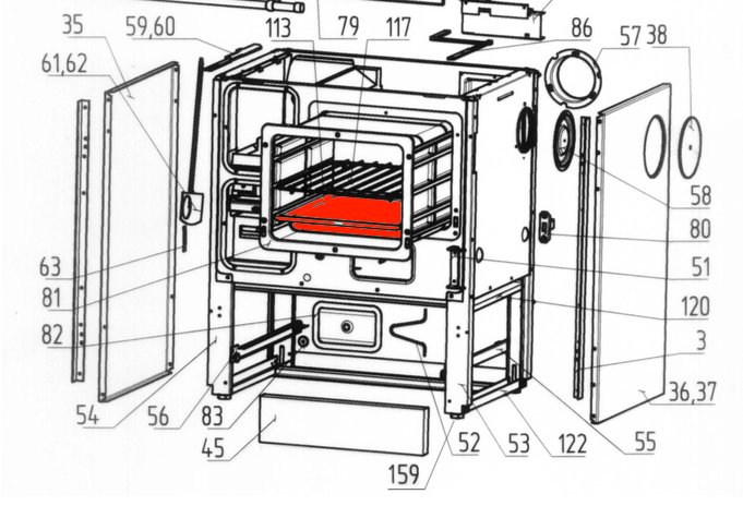 Wamsler K138F plaque du four