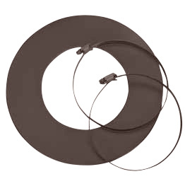 Rosette mit zwei Schellen für Aluflexrohr, braun SMafrrofl50br
